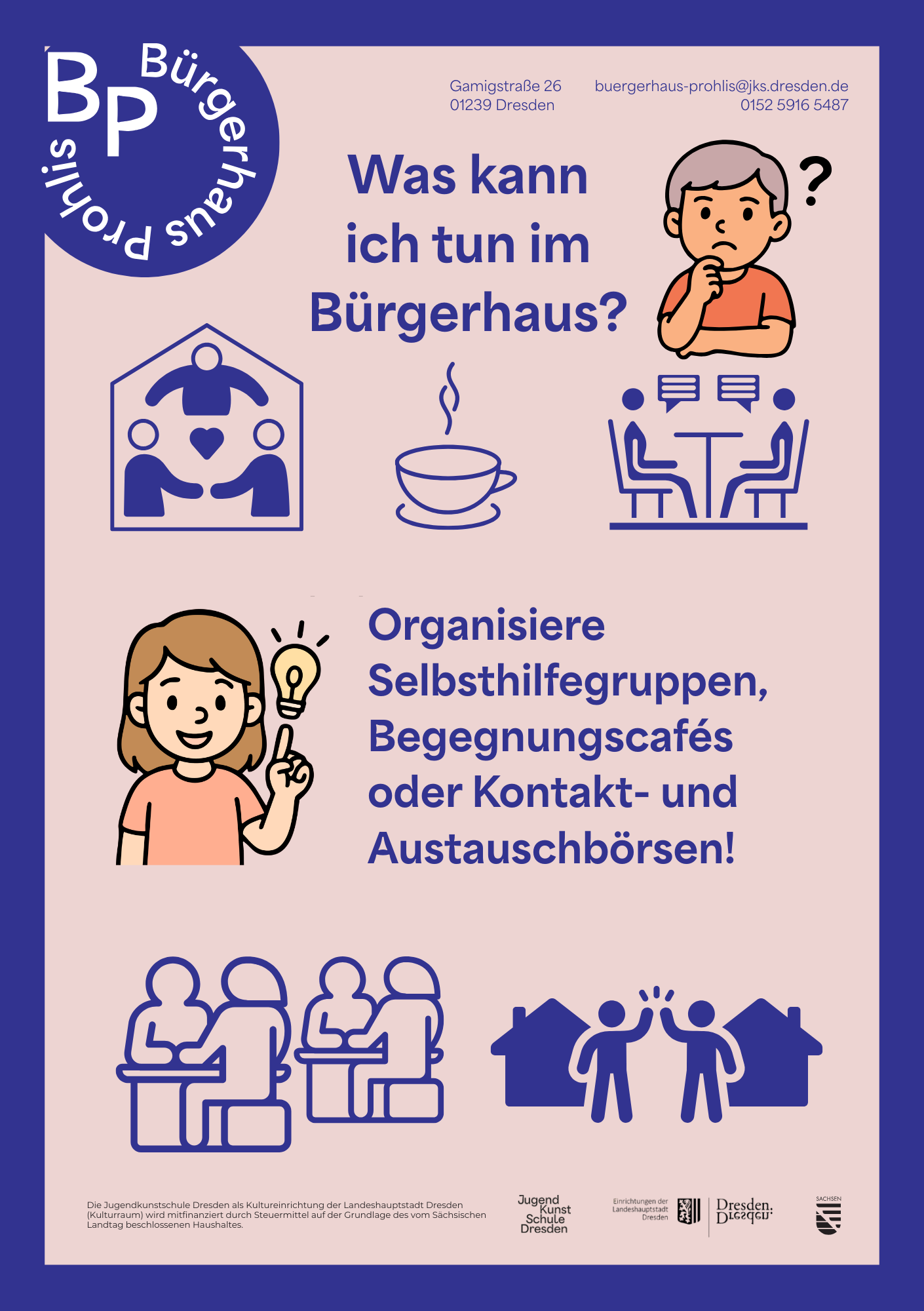 Selbsthilfegruppen, Kontakt- und Austauschbörsen, Begegnungscafés