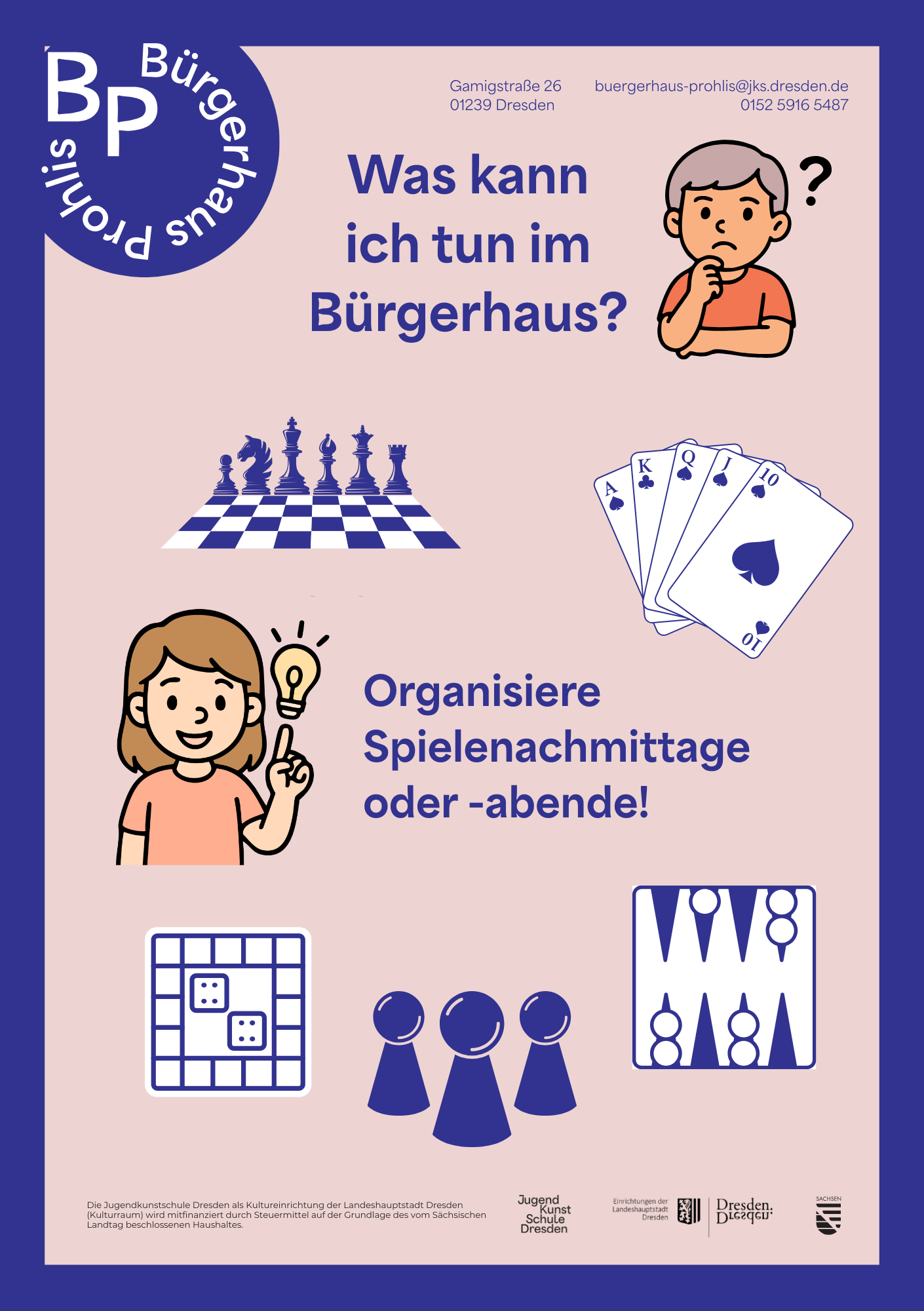 Spielenachmittage oder -abende, Schach, Skat, Gesellschaftsspiele
